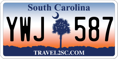 SC license plate YWJ587