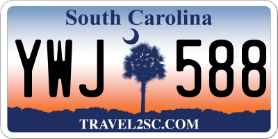 SC license plate YWJ588