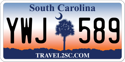 SC license plate YWJ589