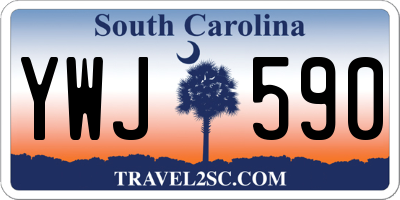 SC license plate YWJ590
