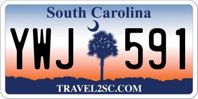 SC license plate YWJ591