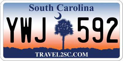 SC license plate YWJ592