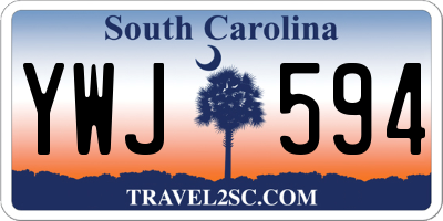 SC license plate YWJ594
