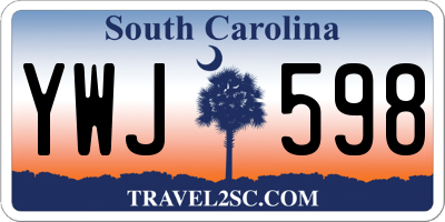 SC license plate YWJ598