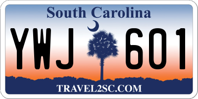 SC license plate YWJ601