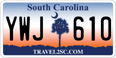 SC license plate YWJ610