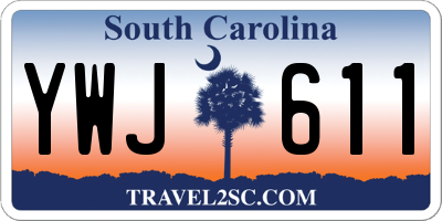 SC license plate YWJ611