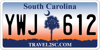 SC license plate YWJ612