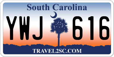 SC license plate YWJ616