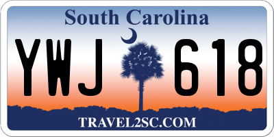 SC license plate YWJ618