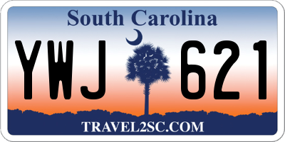 SC license plate YWJ621