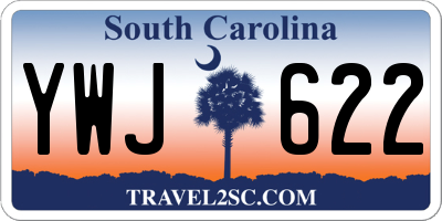 SC license plate YWJ622