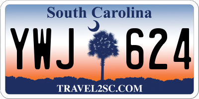 SC license plate YWJ624