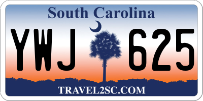 SC license plate YWJ625
