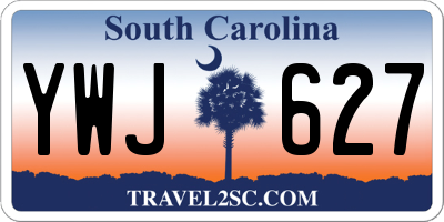 SC license plate YWJ627