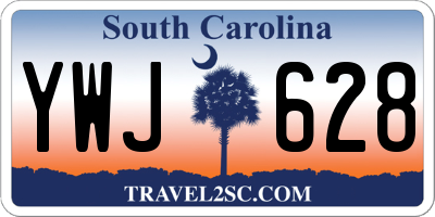 SC license plate YWJ628