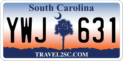 SC license plate YWJ631