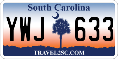 SC license plate YWJ633