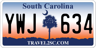 SC license plate YWJ634
