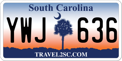 SC license plate YWJ636