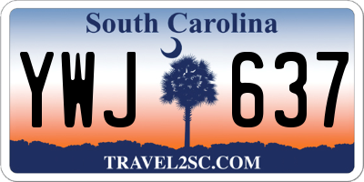 SC license plate YWJ637
