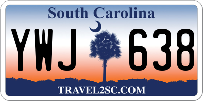 SC license plate YWJ638