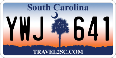 SC license plate YWJ641