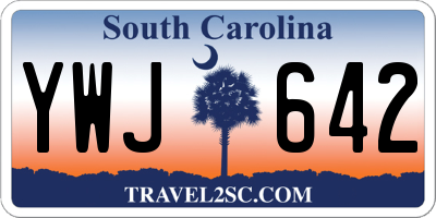 SC license plate YWJ642