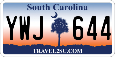 SC license plate YWJ644