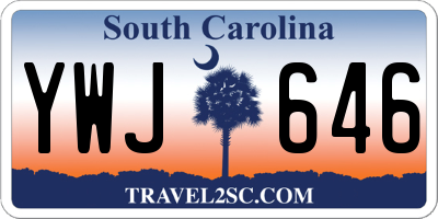 SC license plate YWJ646