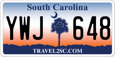 SC license plate YWJ648