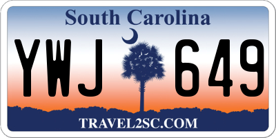 SC license plate YWJ649
