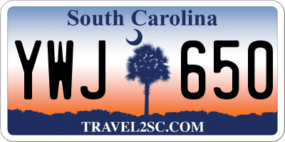 SC license plate YWJ650