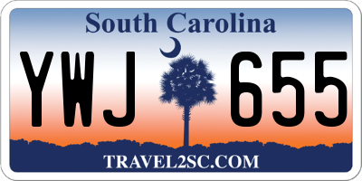 SC license plate YWJ655