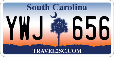 SC license plate YWJ656