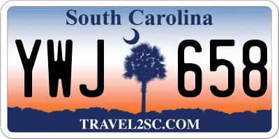 SC license plate YWJ658