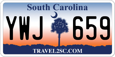 SC license plate YWJ659
