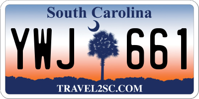 SC license plate YWJ661