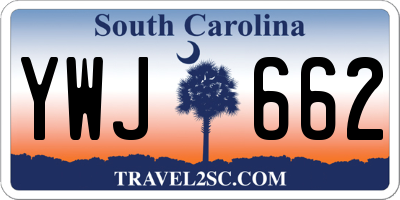 SC license plate YWJ662