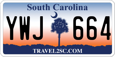 SC license plate YWJ664