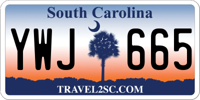 SC license plate YWJ665
