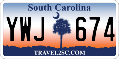 SC license plate YWJ674