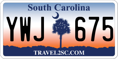 SC license plate YWJ675