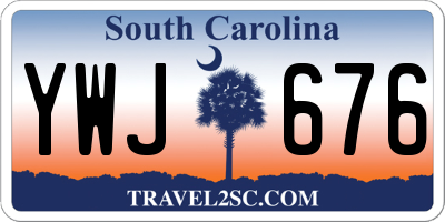 SC license plate YWJ676