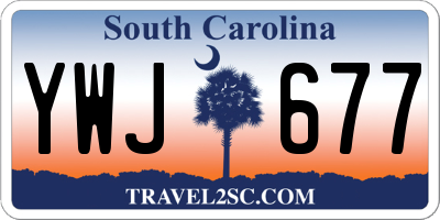 SC license plate YWJ677