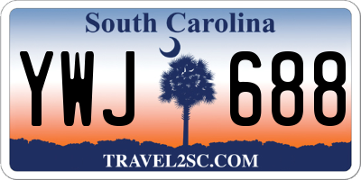 SC license plate YWJ688