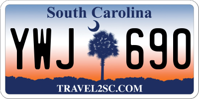 SC license plate YWJ690