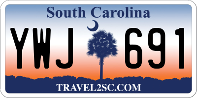 SC license plate YWJ691