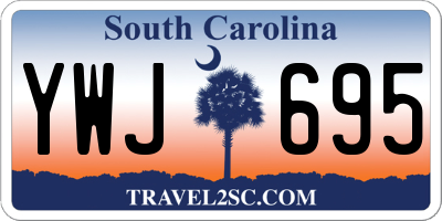 SC license plate YWJ695