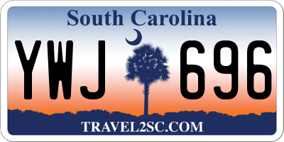 SC license plate YWJ696